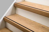 Traprenovatie Complete set 12 eiken overzettreden (2 Kwart draai) Rustiek A