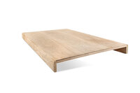 Dubbele eiken Overzettrede 60 x 100 cm zonder antislip Rustiek A