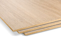 ingezoomd dubbel stootboord van cpl materiaal in de kleur eik zand 40x136cm