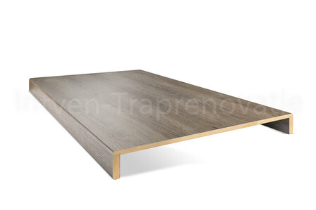 dubbele overzettrede van cpl materiaal in de kleur eik grijs 60x136cm