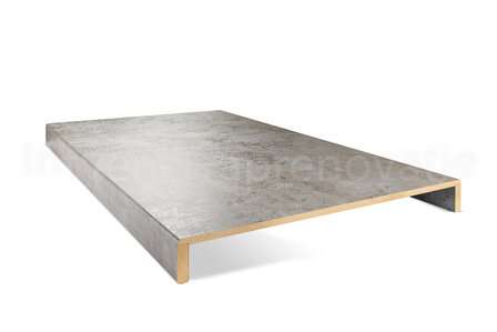 dubbele overzettrede van cpl materiaal in de kleur licht beton 60x136cm