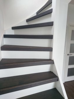 Traprenovatie Complete set 13 eiken overtreden (2 Kwart draai) Rustiek A