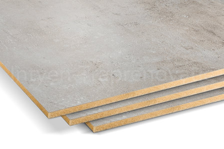 ingezoomd dubbel stootboord van cpl materiaal in de kleur licht beton 40x90cm