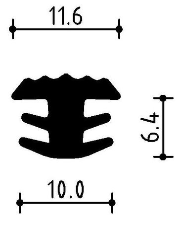 afmetingen antislipstrip getekend