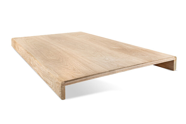 Dubbele eiken Overzettrede 60 x 140 cm zonder antislip Rustiek A