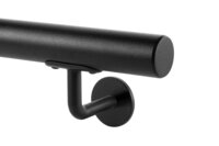 Trapleuning zwart rond incl. dragers TYPE T3